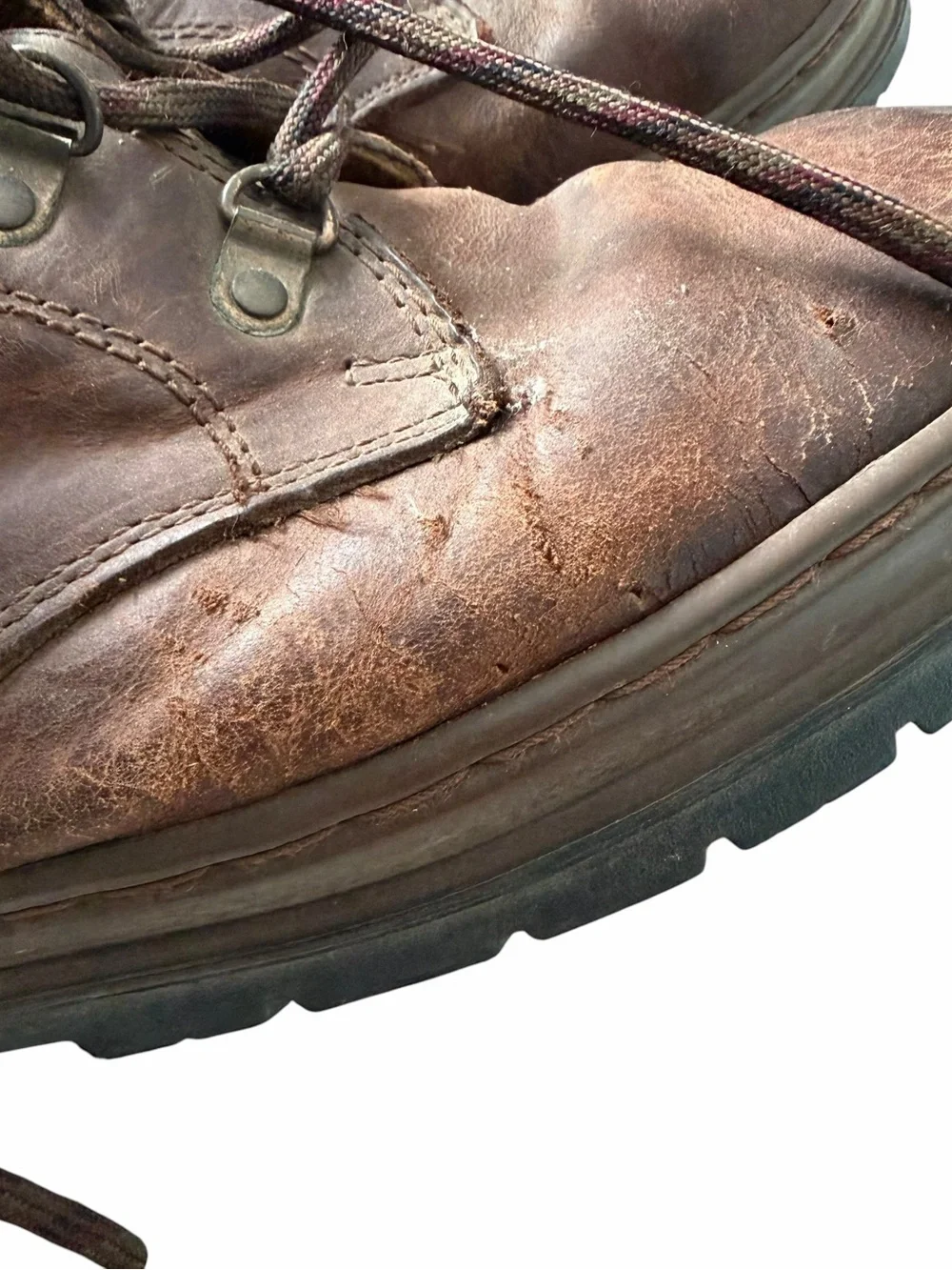 Frye Brown Leather Lace-Up Work Boots